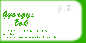 gyorgyi bok business card